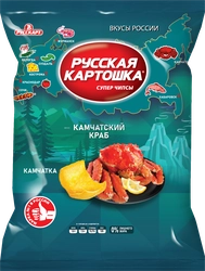 Чипсы картофельные РУССКАЯ КАРТОШКА со вкусом камчатского краба, 105г