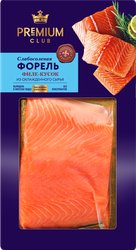 Изображение товара Форель слабосоленая PREMIUM CLUB филе-кусок, 250г