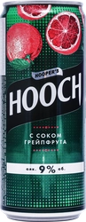 Напиток спиртной HOOCH Супер особый с соком грейпфрута газированный 9,0%, 0.33л