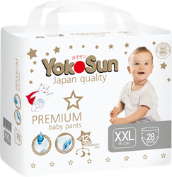 Подгузники-трусики детские YOKOSUN Premium XXL 15-23кг, 28шт