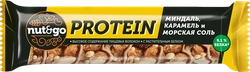 Батончик NUT&GO Protein, миндаль, карамель и морская соль, 40г