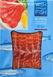 Форель слабосоленая WISH FISH филе-ломтики, 100г