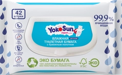 Бумага туалетная влажная детская YOKOSUN, 42шт