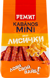 Колбаски сырокопченые РЕМИТ Kabanos Mini Лисички, 25г