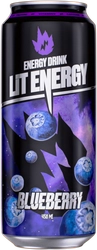 Напиток энергетический LIT ENERGY Blueberry со вкусом черники газированный, 0.45л