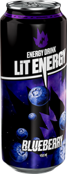 Напиток энергетический LIT ENERGY Blueberry со вкусом черники газированный, 0.45л
