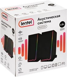 Акустическая система LENTEL 2.0, с подсветкой, USB, Арт. MUFS12A