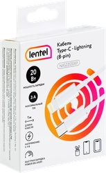 Кабель LENTEL Type-C-8-pin Lightning, 1м, 3А, 20Вт, быстрая зарядка, Арт. NJG23125501