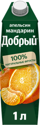 Изображение товара Напиток сокосодержащий ДОБРЫЙ Апельсин, мандарин, 1л
