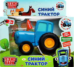 Изображение товара Игрушка инерционная ТЕХНОПАРК модель синий трактор 11см, металл, свет-звук, Арт. 343453