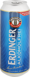 Пиво безалкогольное светлое ERDINGER Пшеничное нефильтрованное пастеризованное не более 0,5%, 0.5л
