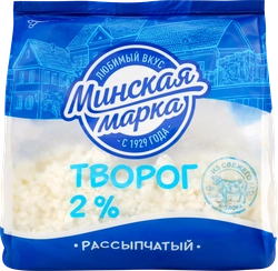 Творог МИНСКАЯ МАРКА 2%, без змж, 350г