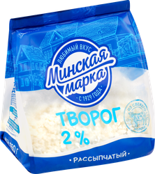 Творог МИНСКАЯ МАРКА 2%, без змж, 350г