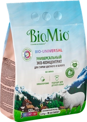 Стиральный порошок BIOMIO Bio-universal Colors&Whites Универсальный, концентрат, 2,4кг