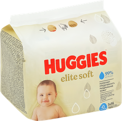 Салфетки влажные HUGGIES Элит Софт, 168шт