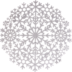 Салфетка декоративная HOMECLUB Winter classics Снежинка d=38см, Арт. WN-CC4