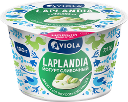 Изображение товара Йогурт LAPLANDIA Сливочный со вкусом фисташки 7,1%, без змж, 180г