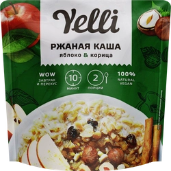 Каша ржаная YELLI Яблоко-корица, 60г