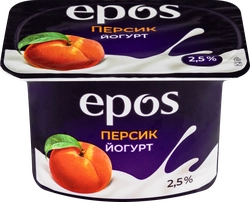 Йогурт EPOS Персик 2,5%, без змж, 120г