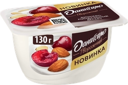 Продукт творожный ДАНИССИМО Вишнево-миндальный десерт 6,1%, без змж, 130г