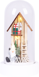 Изображение товара Светильник HOMECLUB Рождественский гном в колбе, 3LED, теплый белый свет, 13см, на батарейках, в ассортименте, Арт. WPS230249