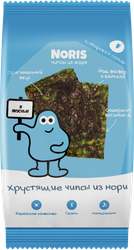 Изображение товара Чипсы нори NORIS из обжаренных морских водорослей с морской солью, 5г