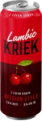 Пивной напиток LAMBIC KRIEK с соком вишни осветленный паст. нефильтр. алк. 5,0% ж/б