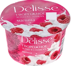 Творожное зерно в сливках DELISSE Малина 5%, без змж, 130г