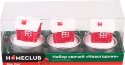 Набор свечей HOMECLUB дизайн в ассортименте, Арт. TRCVA-004, 3шт