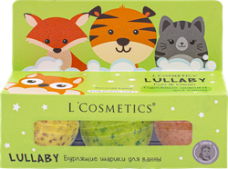 Изображение товара Набор бурлящих шариков LULLABY L'Cosmetics, зеленый, 55г, 3шт