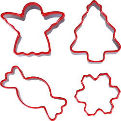 Изображение товара Набор формочек для печенья HOMECLUB нержавеющая сталь, силикон, Арт. NF-F2, 4шт