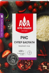 Рис АГРО-АЛЬЯНС Супер Басмати, Экстра, в пакетиках, 5х80г