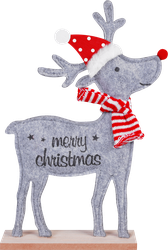 Изображение товара Сувенир новогодний HOMECLUB Олень в шарфике 20,5см, в ассортименте