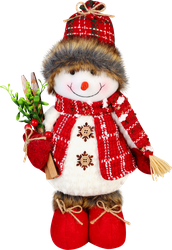 Изображение товара Фигура новогодняя HOMECLUB Снеговик с руковичках 38см, красный/белый, Арт. OHC-SD432A