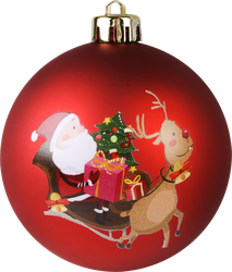 Изображение товара Шар елочный HOMECLUB Новогодние мотивы 8см, цвет в ассортименте, Арт. EG01-LT24S159/61/65/66