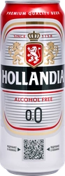 Пиво безалкогольное HOLLANDIA фильтр. пастер. светлое алк. не более 0,5% ж/б