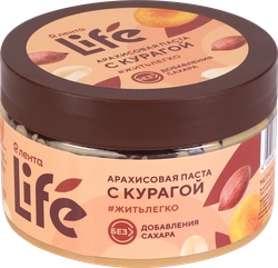 Паста арахисовая ЛЕНТА LIFE с курагой, 250г