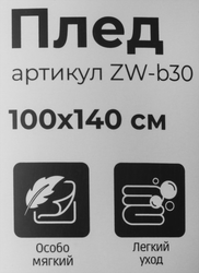 Плед HOMECLUB 100x140см, полиэстер, Арт. ZW-b30