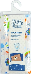 Простыня для детской кроватки LITTLE TIMES 100х150см, бязь