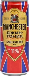 Напиток спиртной MANCHESTER Джин-тоник Особый классический газированный 11,0%, 0.33л