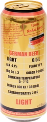 Пиво светлое NOAD BEER LIGHT фильтр. паст. алк.4,1% ж/б