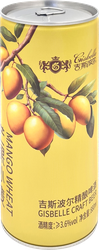 Напиток пивной GISBELLE CRAFT MANGO WHEATE BEER со вкусом манго пшеничный нефильтрованный пастеризованный 3,6%, 0.88л