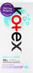 Изображение товара Прокладки ежедневные KOTEX Bio-care длинные, 18шт