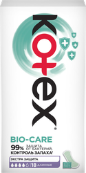 Изображение товара Прокладки ежедневные KOTEX Bio-care длинные, 18шт