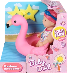 Набор игровой LOLA FUN Пупс 26,5см на лебеде/фламинго, Арт. 26501