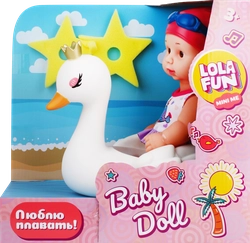 Набор игровой LOLA FUN Пупс 26,5см на лебеде/фламинго, Арт. 26501