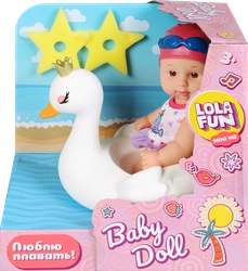 Набор игровой LOLA FUN Пупс 26,5см на лебеде/фламинго, Арт. 26501