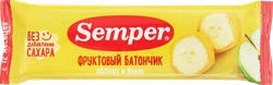 Батончик фруктовый SEMPER Яблоко и банан, с 12 месяцев, 15г