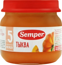 Пюре овощное SEMPER Тыква, с 5 месяцев, 80г