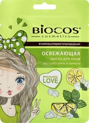 Маска тканевая BIOCOS Освежающая, 32,5г